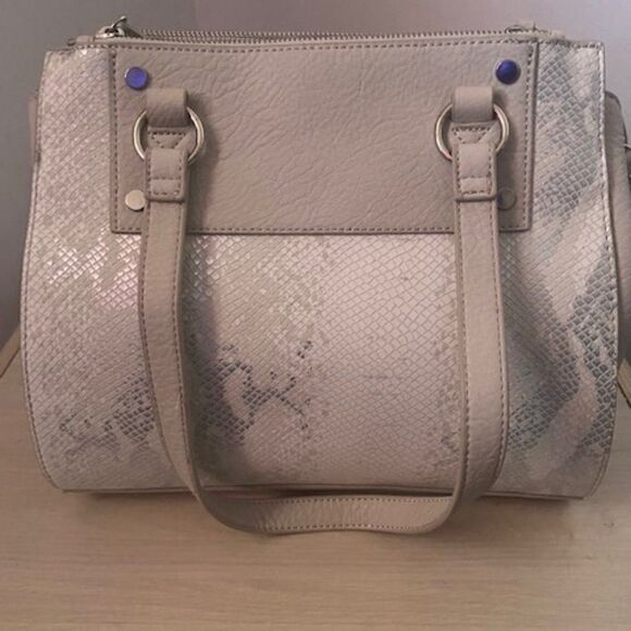 ENZO Angiolini Eb Namias Snakeskin print satchel - Picture 2 of 9